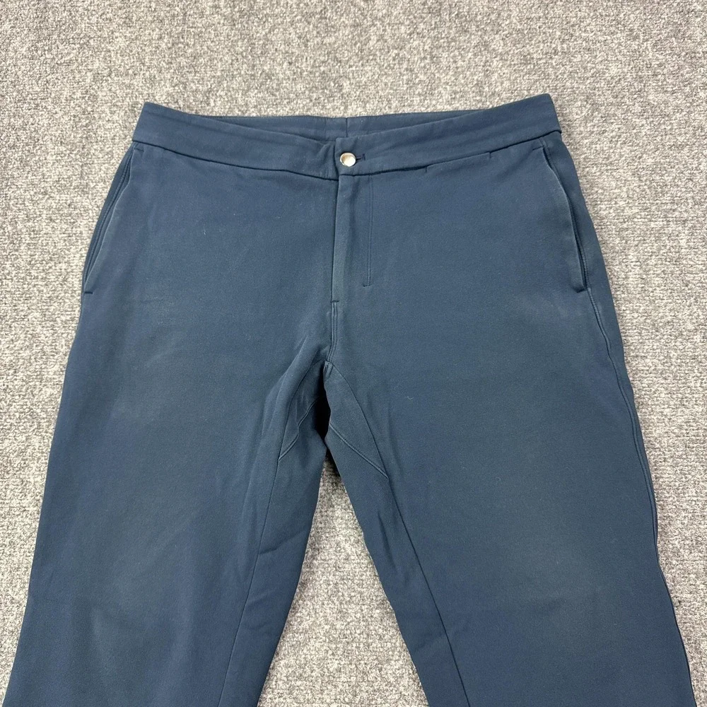 Lululemon Pants Mens 36x32 Blue Stretch Slim Chino Drawstring Waist Pockets‎